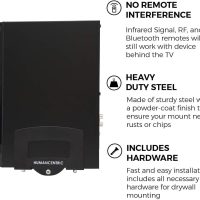 HumanCentric Cable Box and Modem Mount, Adjustable Wall Mount for Small and Narrow Devices, Cable Boxes, Modems, DVD Players, Streaming Media Devices, Mount on The Wall Behind TV, Hardware Included - Image 4
