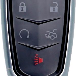 Key Fob Shell Case Replacement Fits for Cadillac ATS ATS-v CTS CT6 XTS XT5 XT4 XT6 SRX 2014 2015 2016 2017 2018 2019 2020 2021 Keyless Entry Remote Control 5btn Pad Cover