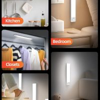 Under Cabinet Motion Sensor Lighting: Dimmable Rechargeable Lights Indoor - Battery Operated Lights - Undercabinet Wireless Closet Light Magnetic Led Light for Kitchen Home Bathroom Counter 5 Pack - Image 7