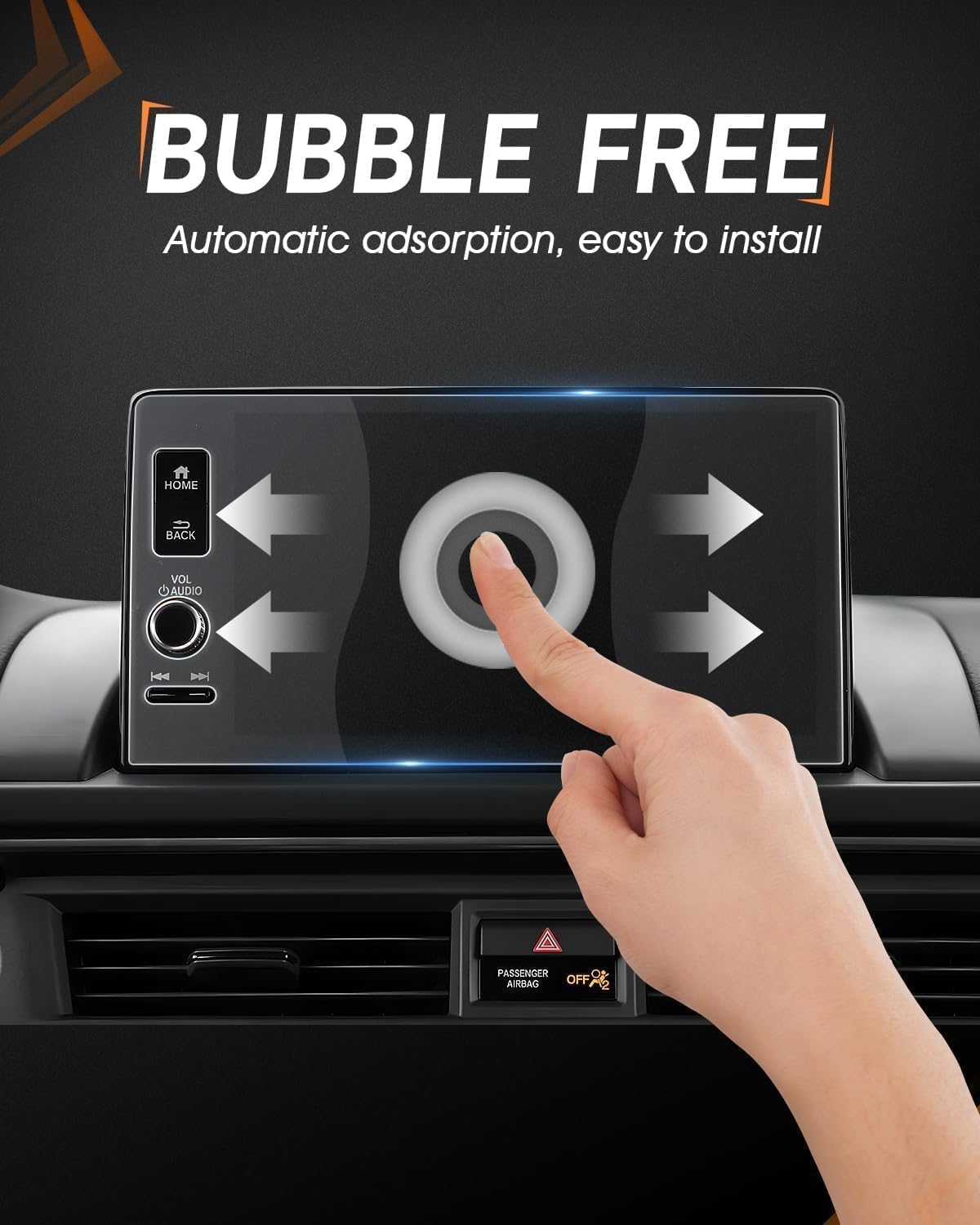 CDEFG Matte Anti Glare for 2023 2024 2025 Honda HR-V Screen Protector, 9 Inch Touchscreen, for HRV (LX, Sport, EX-L) Accessories Matte Tempered Glass - Image 6