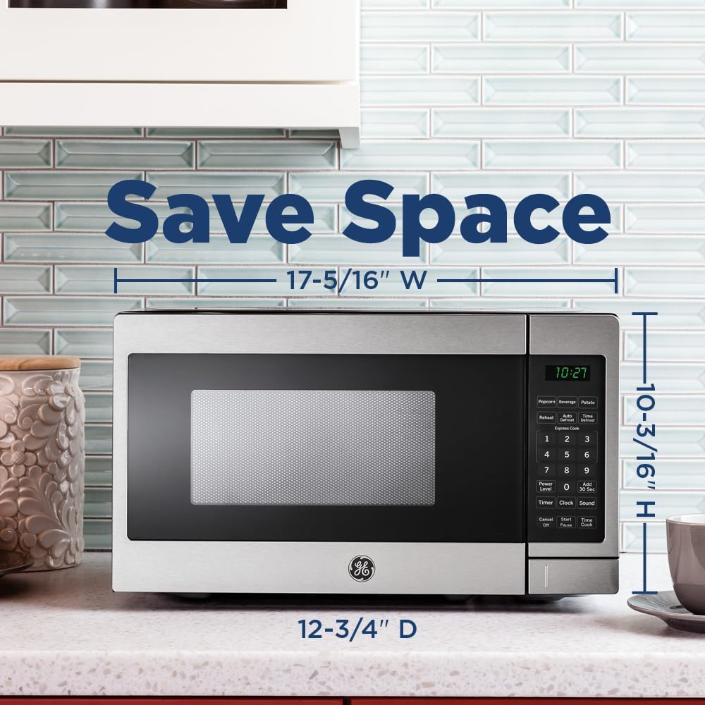 GE Countertop Microwave Oven | 0.7 Cubic Feet Capacity, 700 Watts | Kitchen Essentials for the Countertop or Dorm Room | White - Image 5