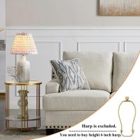 Small Lamp Shade 5" Top x 9" Bottom x 7" Slant Height, Lamp Shades for Table Lamps,Barrel Replacement Lampshade(Spider Fitter), Modern Fabric Pleated Lampshades for Table Lamp 1 Pack(Brown Floral) - Image 5
