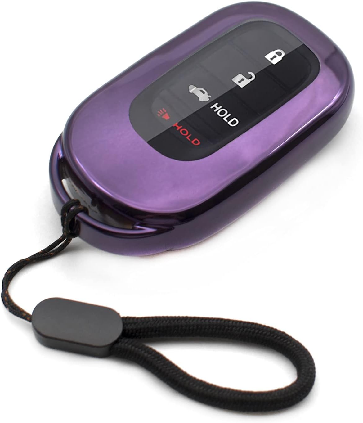 MECHCOS Compatible with 2024 2023 2022 Honda Civic CR-V Accord HR-V Pilot Purple TPU Key Fob Cover Case Remote Holder Skin Protector Keyless Entry Sleeve Accessories