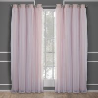 TOWN & COUNTRY LUXE Talia Double Layer Indoor Curtains, Sheer and Room Darkening Blackout, Grommet Top, Energy Efficient, 2-Pack Set, 52"W x 84"L (Pack of 2), Rose Blush 2 Count - Image 3