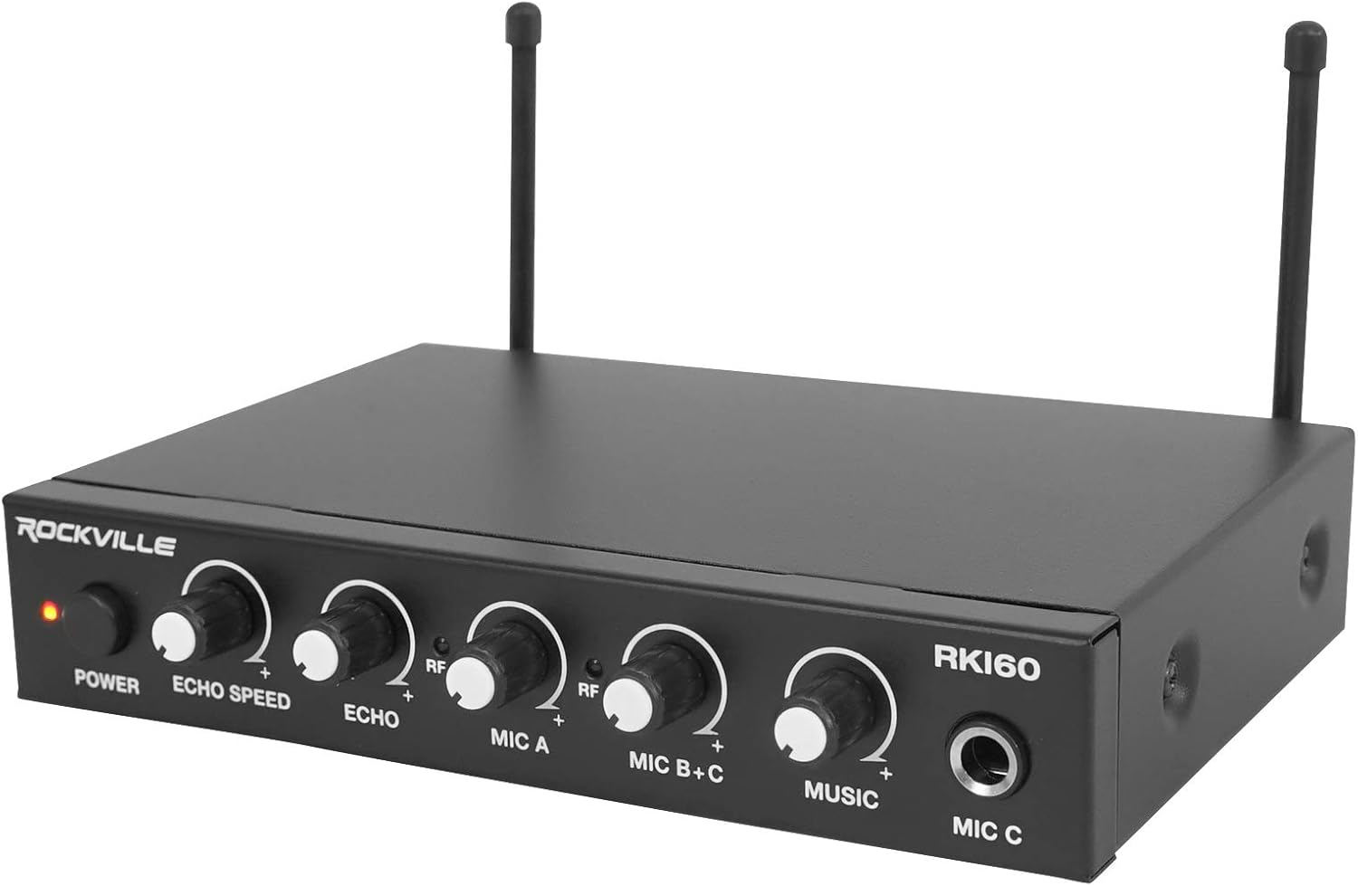 Rockville Hybrid Home Theater Karaoke Machine System w/8" Sub+(2) Wireless Mics - Image 3