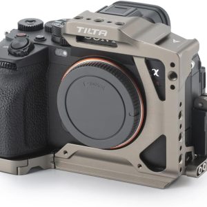 Tilta Half Camera Cage Compatible with Sony a7R V, with Mount Accessories via Cold Shoe and 1/4"-20 Threads with Locating Pins | TA-T46-HCC (Titanium Gray)