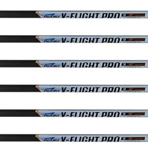 Excalibur V-Flight Pro 18" Carbon Fiber Arrows with Rhino V-Nocks for Compound Crossbows, 6-Pack (22VFP18-6) | Durable Archery Hunting Accessories