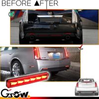 Upgraded 2 PCS Smoked LED Rear Bumper Reflector Light for 2008-2013 Cadi-llac CTS/CTS-V, Rear Turn Signal Lamps LED Tail Brake rear Fog Lamp OEM Replacement - Image 2