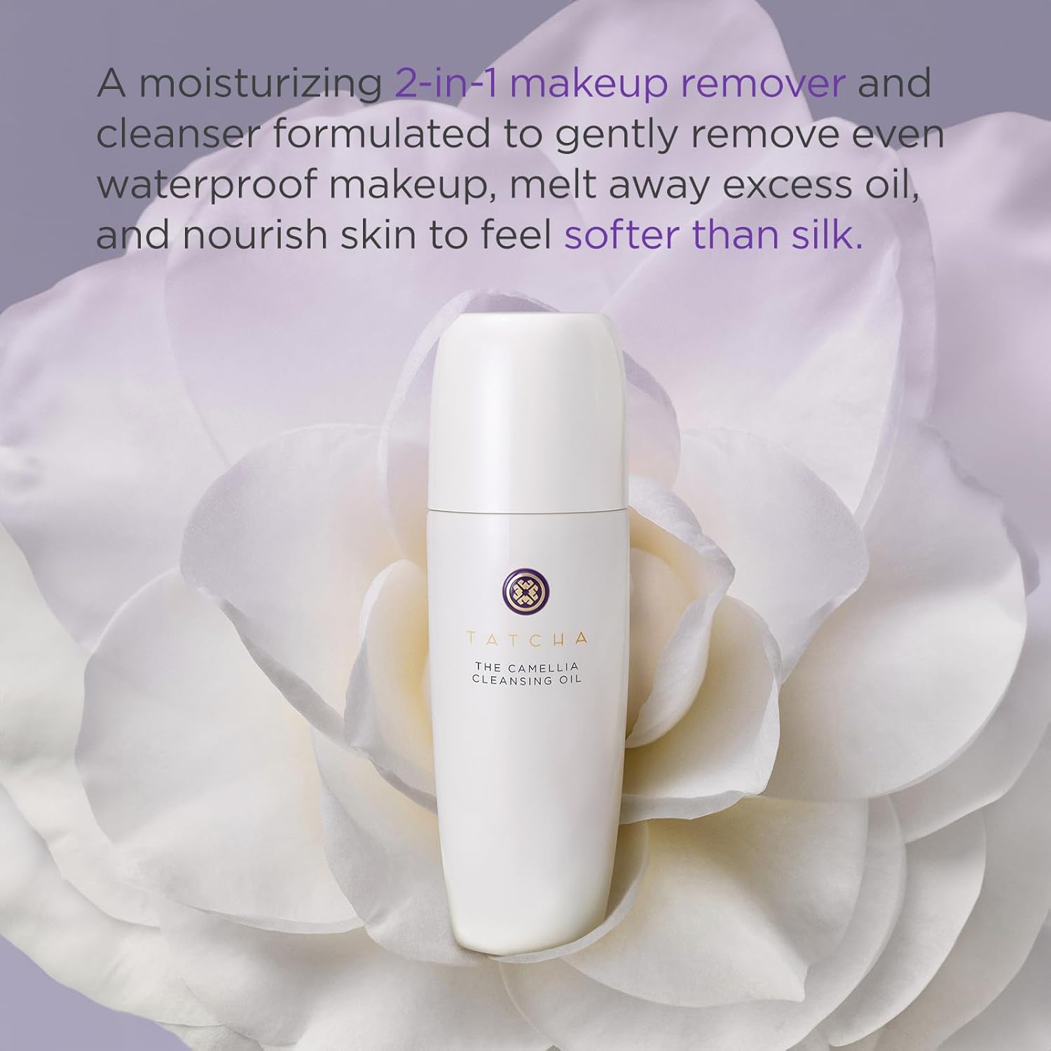 TATCHA Pure One Step Camellia Cleansing Oil | 2 in 1 Makeup Remover Oil & Face Wash | 150 ml / 5.1 oz - Image 2