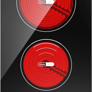 VBGK Electric Cooktop,110V 2400W Electric Stove Top with Knob Control,9 Power Levels, Kids Lock & Timer,LED touch control,Overheat Protection Electric stove,24 Inch desktop 2 burner