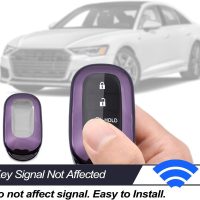 MECHCOS Compatible with 2024 2023 2022 Honda Civic CR-V Accord HR-V Pilot Purple TPU Key Fob Cover Case Remote Holder Skin Protector Keyless Entry Sleeve Accessories - Image 6