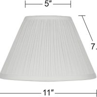 Antique White Medium Empire Mushroom Pleated Lamp Shade 5" Top x 11" Bottom x 7.5" High (Clip-On) Replacement - Springcrest - Image 4