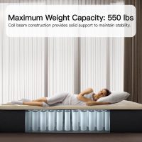 Air Mattress Twin with Built in Pump - 2 Mins Quick Self Inflatable,13"/550lbs Max Blow Up Bed, All Night Stability No Lost Air，No Peculiar Smell for Camping,Home,Guests & Portable Travel - Image 4