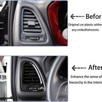 Car Accessories Fit for Honda HR-V HRV 2016-2022 ABS Carbon Fiber Interior Central Side Dashboard Air Vent Outlet Cover Trim 5PCS Set - Image 3