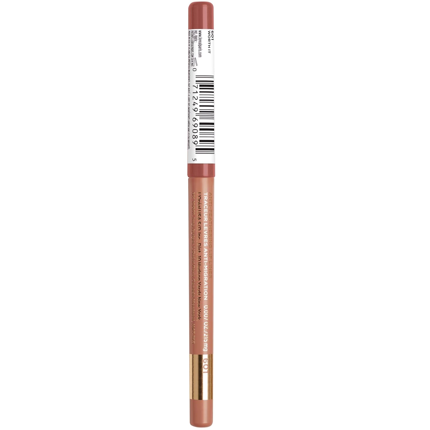 L'Oreal Paris Colour Riche Lip Liner Pencil, Creamy Lip Liner with Omega 3 and Vitamin E, 601 Worth It (Pinky Nude) - Image 7