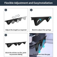 Stainless Steel Stove Gap Covers Filler (2 Pcs), Stove Guard for Kitchen Oven Counter Side Gap, Heat Resistant and Easy to Clean, Easy Retractable Length 13.8" to 27.5" Width 0.79”, (Black) - Image 7