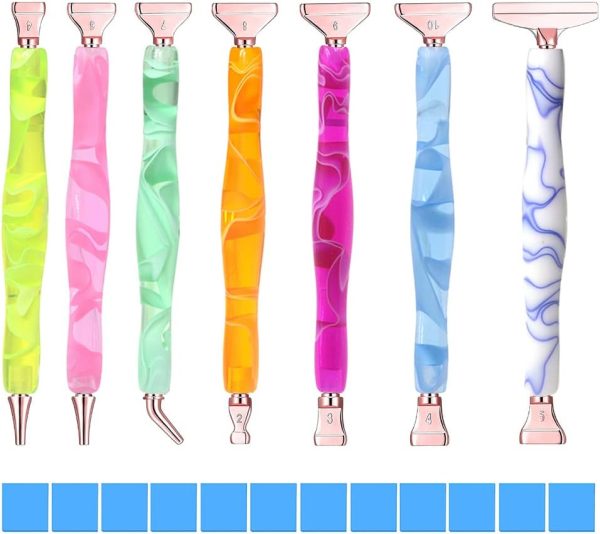 Praise V Do Diamond Painting Art Drill Pen Tool Accessories Stylus, Nail Art Embroidery, Gem Rhinestone Picker Tool, Diamond Art Pen 7colors