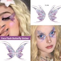 14 Sheets Glitter Butterfly Temporary Tattoos Sticker for Women Girls Eye Face Makeup Decoration, Flash Fairy Body Art Shiny Butterflies Waterproof Fake Tattoos for Festival Party Eye Decor - Image 4