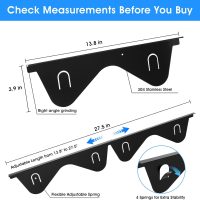 Stainless Steel Stove Gap Covers Filler (2 Pcs), Stove Guard for Kitchen Oven Counter Side Gap, Heat Resistant and Easy to Clean, Easy Retractable Length 13.8" to 27.5" Width 0.79”, (Black) - Image 2