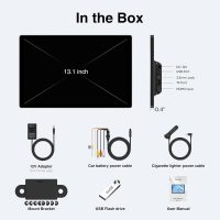13.1-inch Android 13 Multi-Functional Car TV Headrest Monitor for Back Seat, Full High Definition QLED Touch Screen Video Player, Support WiFi/Bluetooth/Mobile Mirror Link/HDMI/USB/RCA - Image 7
