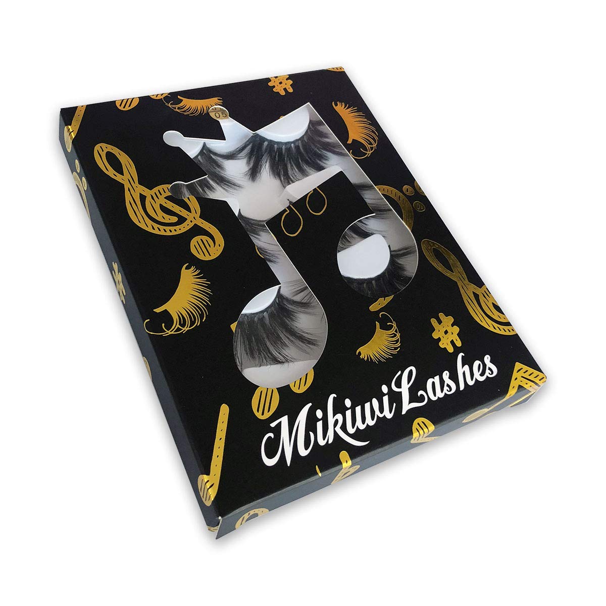 MIKIWI 25mm Lashes, Dramatic 6D Faux Mink Lashes, Fluffy Volume Eyelashes, Thick Crossed Lashes, Long Faux 25mm Mink Lashes (6D4-05) - Image 6