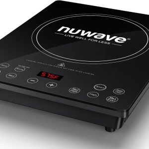 Nuwave Portable Induction Cooktop, NSF-Certified Single Electric Burner, 94 Precise Temp Range, Large 8” Heating Coil, Perfect for Professional & Commercial Settings, Shatter-Proof Glass Surface
