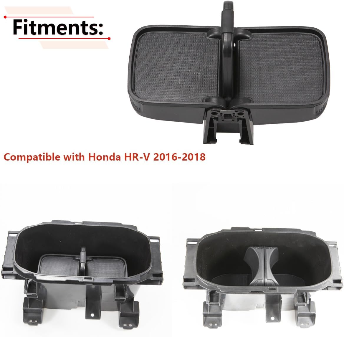 RLB-HILON Cup Holder Insert Compatible with Honda HRV HR-V 2016 2017 2018 Year, for 77230-T7W-A02ZA - Image 2