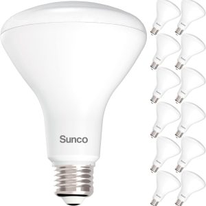 Sunco 12 Pack BR30 Light Bulbs LED, Recessed Can Light Bulbs, Indoor Flood Bulb, 850 LM, 11W (65W Equivalent), 5000K Daylight, Dimmable, E26 Base, for Home, Kitchen, Bedroom UL.