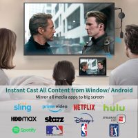 4K Wireless HDMI Display Dongle Adapter 1080P, WiFi Casting Movies, Shows Receiver for i-Phone, i-Pad, Android, Tablet, Laptop, Window to HDTV/Monitor/Projector, Compatible Miracast, Air Play, DLNA - Image 3