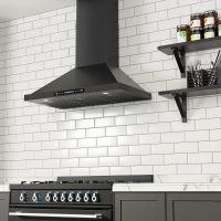 IKTCH 30 inch Black Wall Mount Range Hood, 900 CFM Ducted/Ductless Stainless Steel Vent Hood with Gesture Sensing & Touch Control Switch Panel, 2 Pcs Adjustable Lights(IKP02-30-BSS) - Image 5