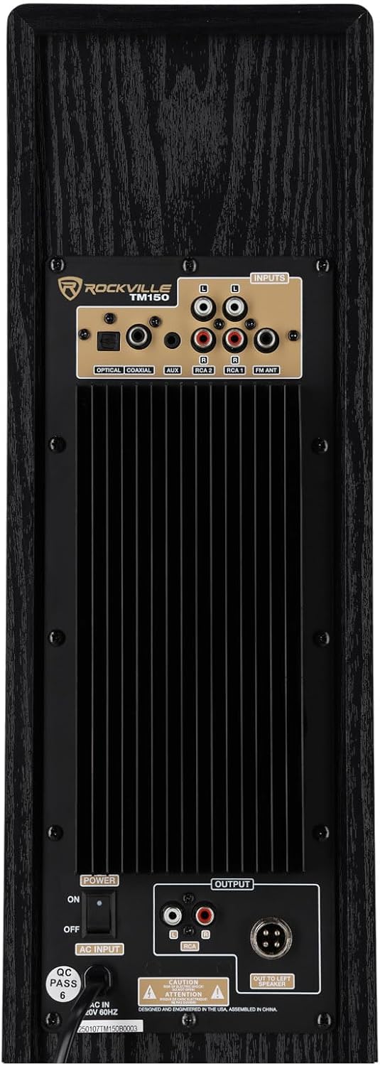 Rockville (1 TM150B Black Powered Home Theater Tower Speakers 10" Sub + Bluetooth Bundle with (1) Mini WiFi Music Player Wireless Audio Streaming Multiroom Stereo Receiver (2 Items) - Image 7