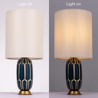 Wellmet CreamWhite 14"x14"x17" inches Lampshade, Required Assembly for Table Lamp, Bedside Lamp, Floor Lamp, Fabric Drum Lampshade Classic Modern Style, Metal Spider Fitter - Image 4