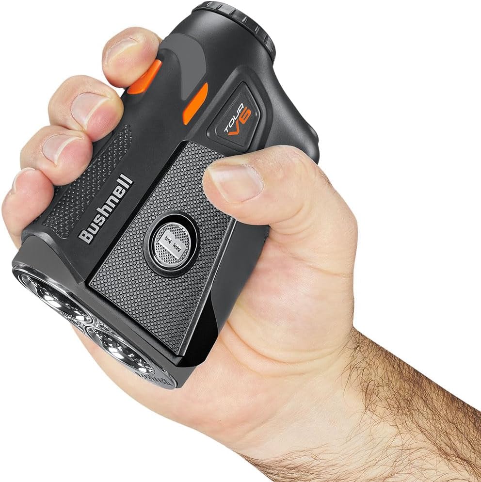 Bushnell Golf Tour V6 Laser Rangefinder Patriot Pack, Visual Jolt Flag Locking, Magnetic Mount, 1300 Yard Range 6X Magnification - Image 6