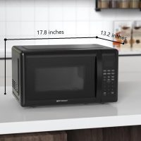Emerson MW7302B Compact Countertop Microwave Oven with Touch Control, LED Display, 700W, 10 Power Levels, 6 Auto Menus, Glass Turntable and Child Safe Lock, 0.7 Cu., Ft. Black - Image 5