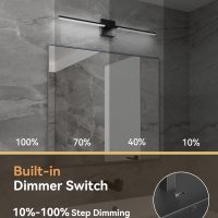 Ensenior Modern Bathroom Vanity Light 32 inch, Built-in Dimmer, 18.5W Dimmable 5CCT Led Bath Lights, Black Bar Vanity Light for Bathroom Mirror Cabinets Bedroom-FCC Certificated - Image 2