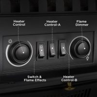 ZAFRO Freestanding Electric Fireplace Stove, Small Electric Fireplace Heater with Thermostat Control, 3D Realistic Flame,1000W/1500W & Overheating Protection - Image 4