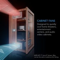 AC Infinity AIRPLATE T8 White, Quiet Cooling Dual-Fan System 6" with Thermostat Control, for Home Theater AV Cabinets - Image 2