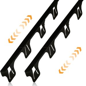 Stove Gap Covers Stainless Steel, Adjustable 13.8-27.5 In(2 Pack), Heat Resistant, Gas Stove Side Gap Protector (Matte Black)