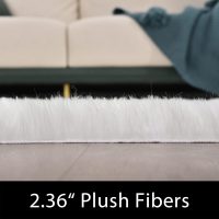 Latepis White Sheepskin Rug 2x3 Faux Fur Sheepskin Rug for Living Room Fluffy Washable Rugs for Bedroom Luxury Room Decor Furry Rugs Rectangle - Image 3