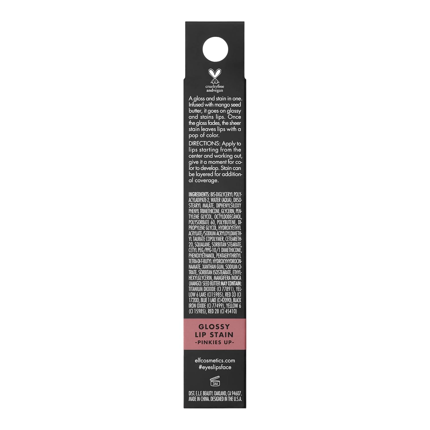 e.l.f. Glossy Lip Stain, Long-Lasting, Lightweight Lip Stain For A Sheer Pop Of Color & Subtle Gloss Finish, Vegan & Cruelty-Free, Pinkies Up - Image 6