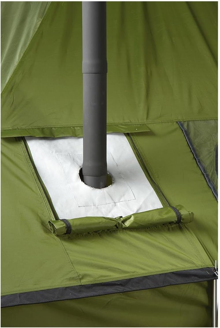 Guide Gear Outdoor Wood Burning Stove; Portable with Chimney Pipe for Cooking and Camping - Image 6