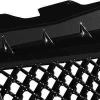 Spec-D Tuning Front Mesh Grill Hood Grille Glossy Black Compatible with 2003-2007 Cadillac Cts/Cts V 2003-2007 - Image 7