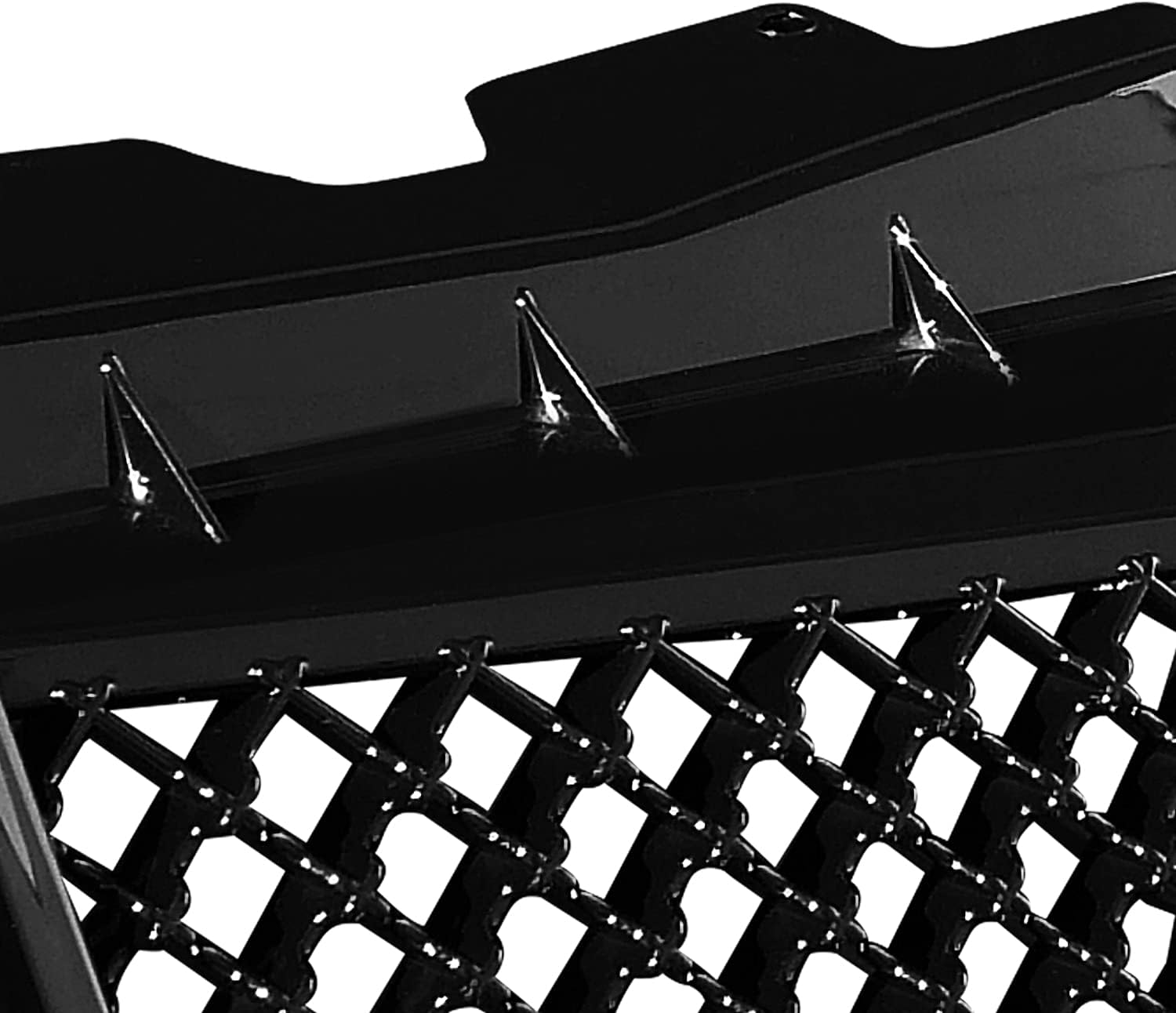 Spec-D Tuning Front Mesh Grill Hood Grille Glossy Black Compatible with 2003-2007 Cadillac Cts/Cts V 2003-2007 - Image 7