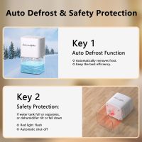 Dehumidifier 1800ML 63OZ Small Dehumidifier for Home 230 Ft² Safety Dehumidifiers Adjustable 10 Color Lights 5 Timers 3 Setting Modes Auto Shut Off Protection Low Noise For Bedroom Bathroom - Image 3
