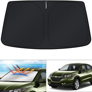 KUST Windshield Sun Shade for Honda HR-V 2016 2017 2018 2019 2020 2021 2022 HRV Accessories Sunshades Window Sun Visors Foldable Blocks UV Rays Keep Cars Cooler