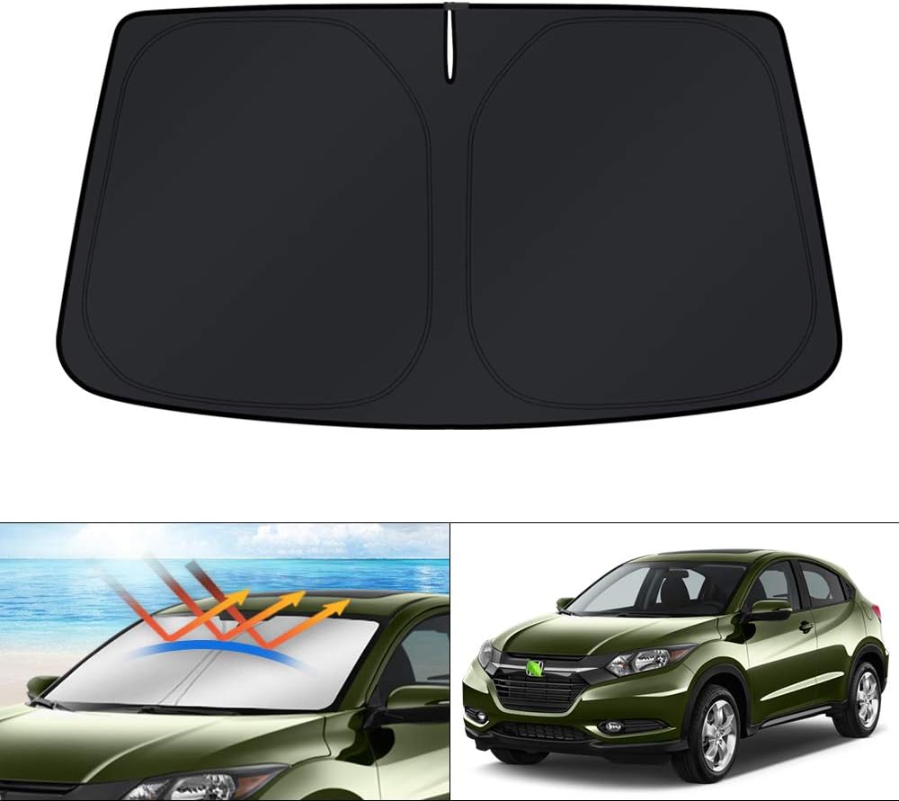 KUST Windshield Sun Shade for Honda HR-V 2016 2017 2018 2019 2020 2021 2022 HRV Accessories Sunshades Window Sun Visors Foldable Blocks UV Rays Keep Cars Cooler