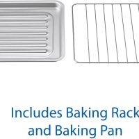 Mainstay Toaster Oven Combo Kitchen Appliances, Fits 9” Pizza, 4 Slice Capacity, Powerful Circulation, Auto Shutoff, Includes Baking Rack Pan Quartz, up to 60 Min, Easy Clean (Arctic White) - Image 4
