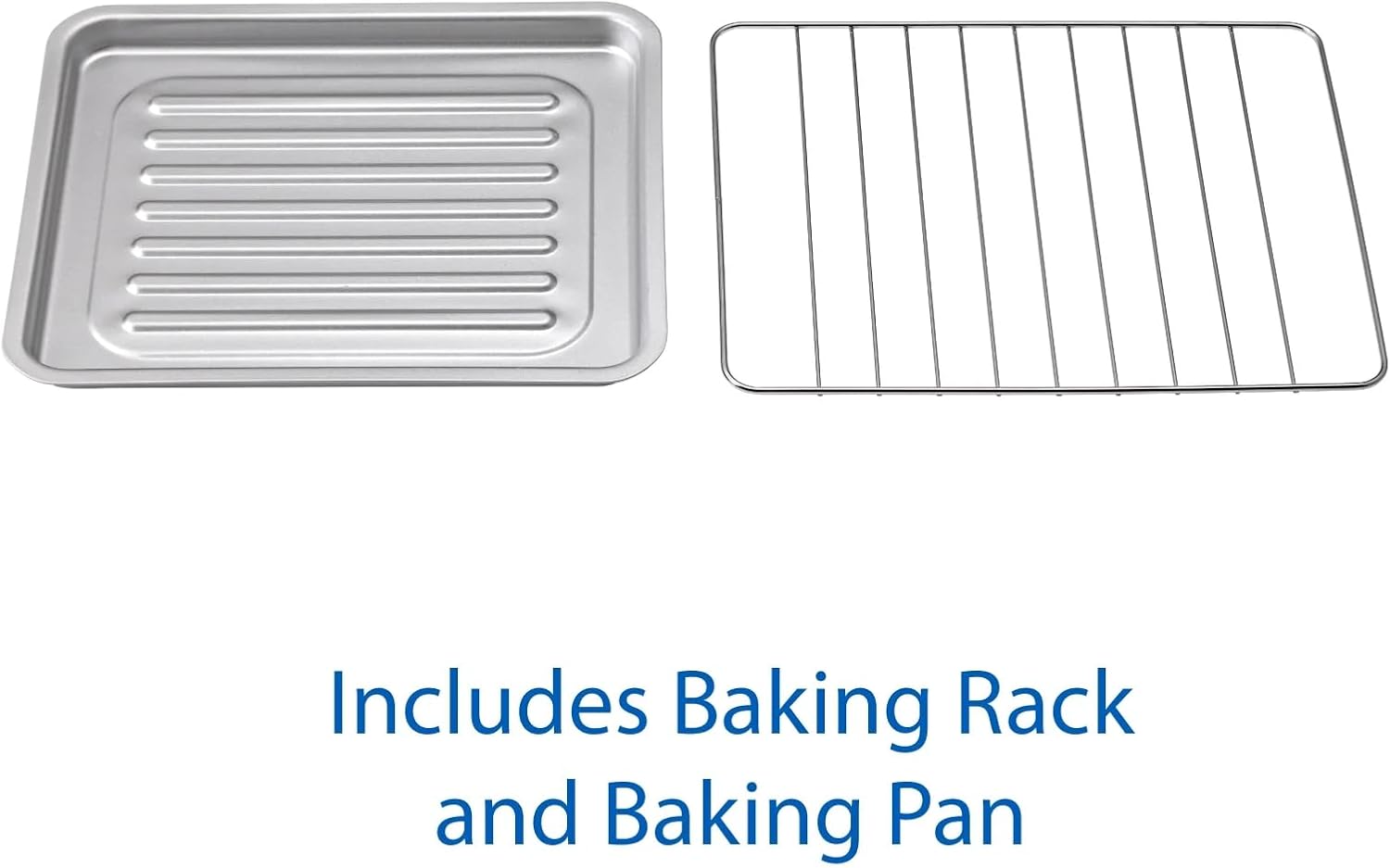 Mainstay Toaster Oven Combo Kitchen Appliances, Fits 9” Pizza, 4 Slice Capacity, Powerful Circulation, Auto Shutoff, Includes Baking Rack Pan Quartz, up to 60 Min, Easy Clean (Arctic White) - Image 4
