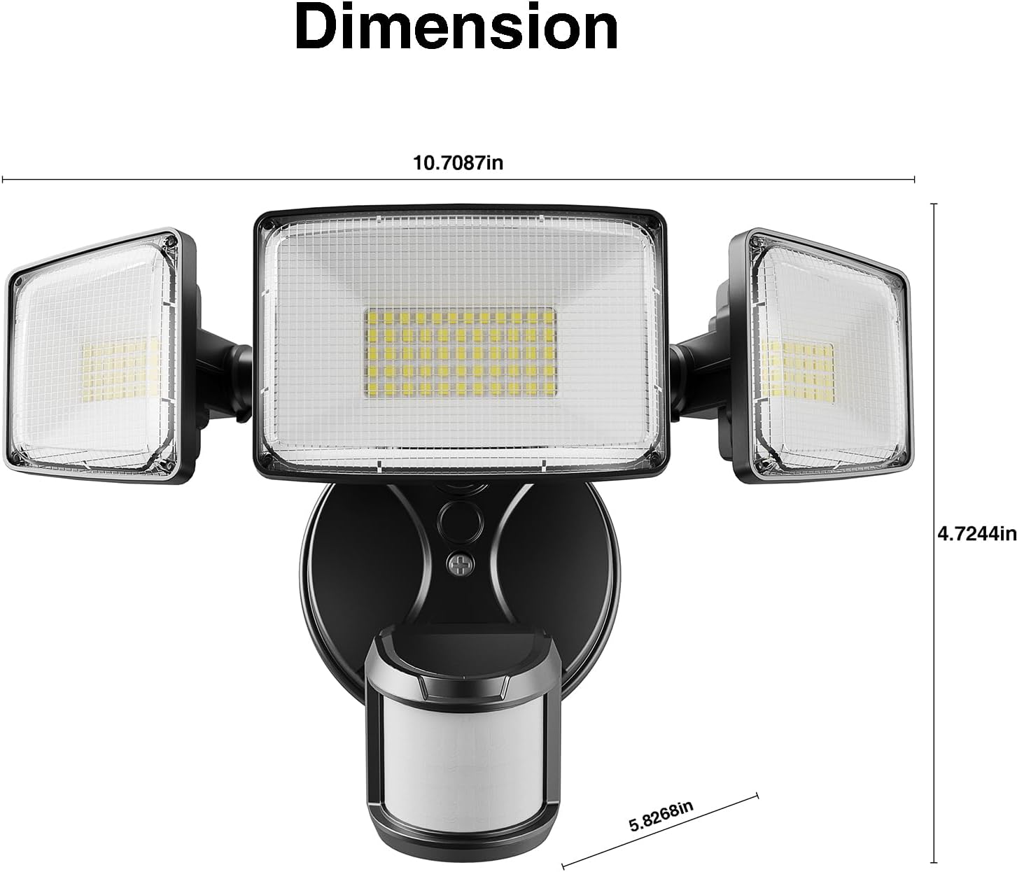 Onforu 75W LED Motion Sensor Outdoor Lights, Dusk to Dawn Flood Light Outdoor Motion Sensor, Hardwired Security Lights Floodlights Outside 7500LM 6500K Daylight IP65 Waterproof (Black) - Image 8