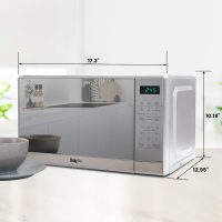 Total Chef 0.7 Cu Ft Microwave Oven - Stainless Steel Compact Style Microondas, Smart Countertop Kitchen Appliance With Digital Touch Use, Pre-Set Function, 10" Turntable, Easy To Use Horno, 700 watt - Image 7